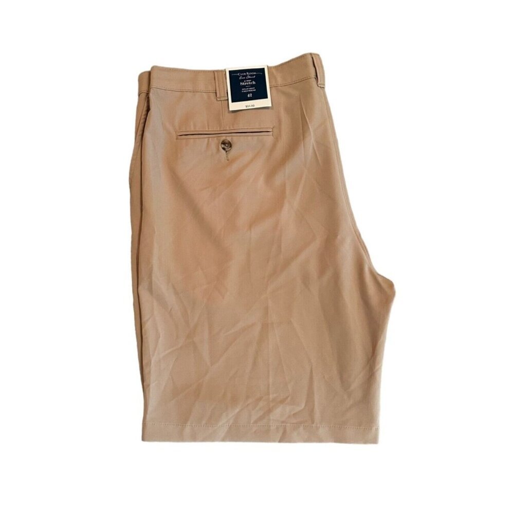 Club Room Mens Size 42 Tan Swiss Plage Eco-Tech 9” Inseam Shorts‎ 4-Way Stretch